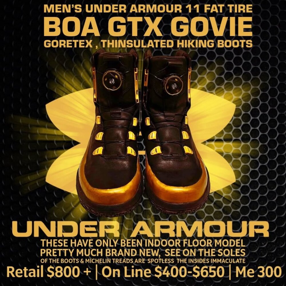 Men’s Under Armour 11 Fat Tire BOA GTX Govie Goretex Hiking Boot